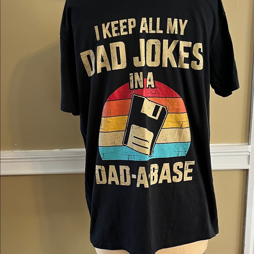 Gildan Black Dad Jokes Graphic Tee